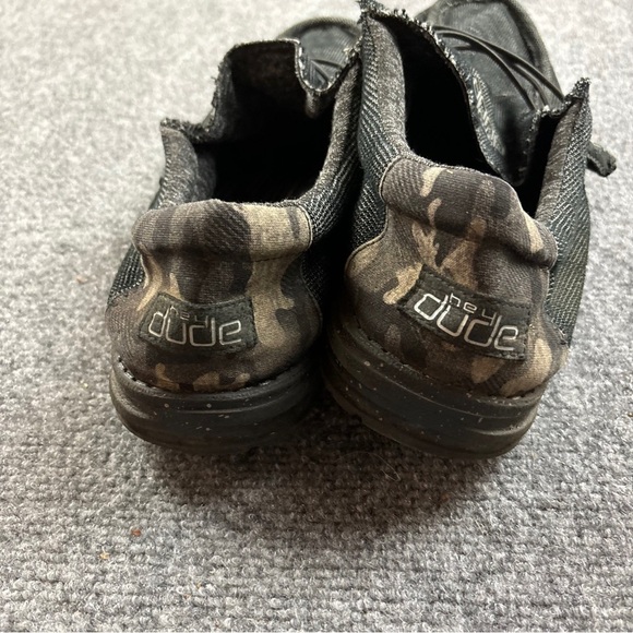 HEY DUDE Mens Wally Stretch Canvas Shoe Midnight Bunker Slip On size: 13 - Picture 7 of 9